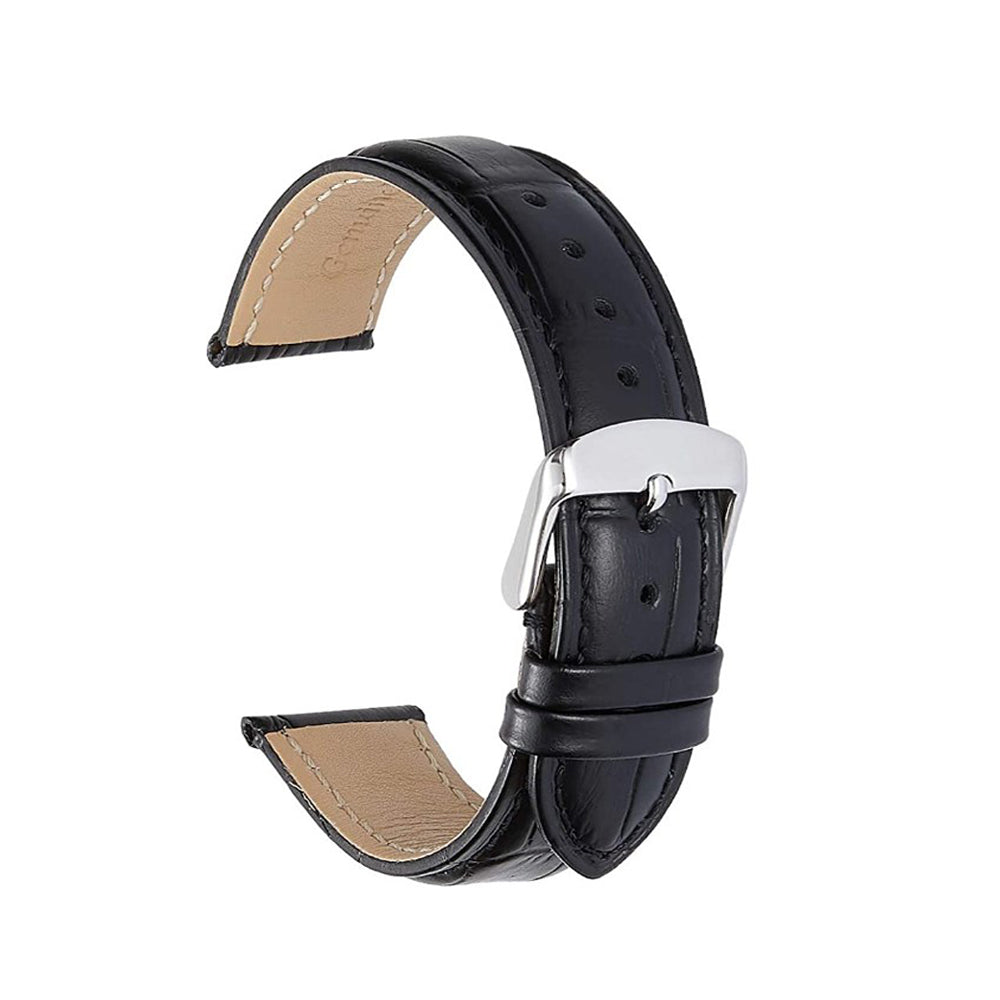 Alligator print genuine leather watch band