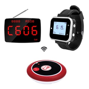 Cafe Guest Calling System Caregiver Buzzer Waterproof Wristwatch Hospital Nurse Emergency Call Button Wireless Pager Restaurant